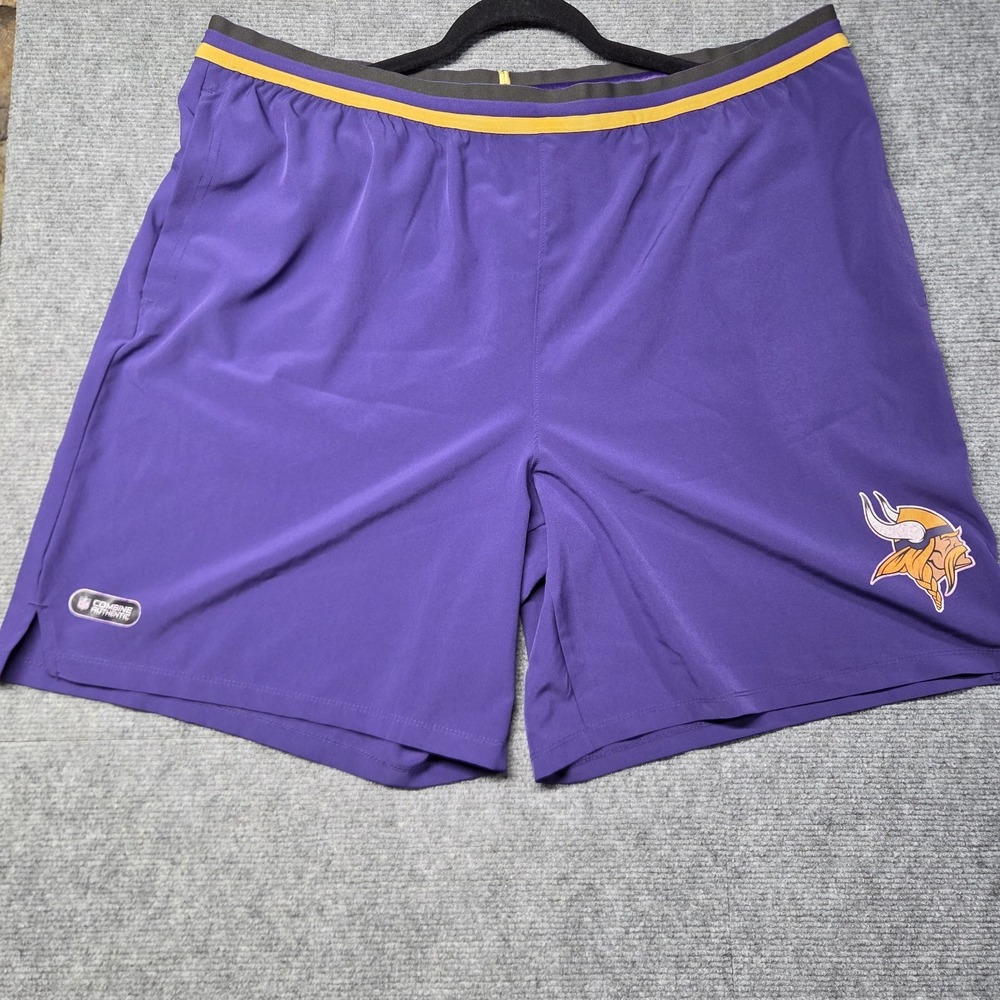 NFL Team Apparel Minnesota Vikings Combine Authentic Shorts Mens XXL Purple